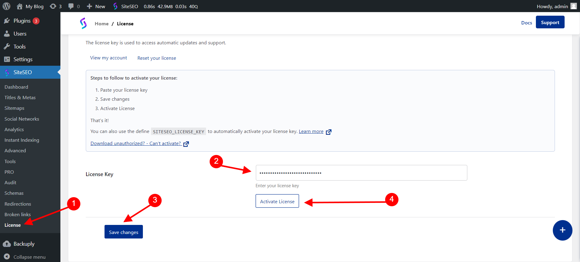 Linking SiteSEO License Linking SiteSEO License