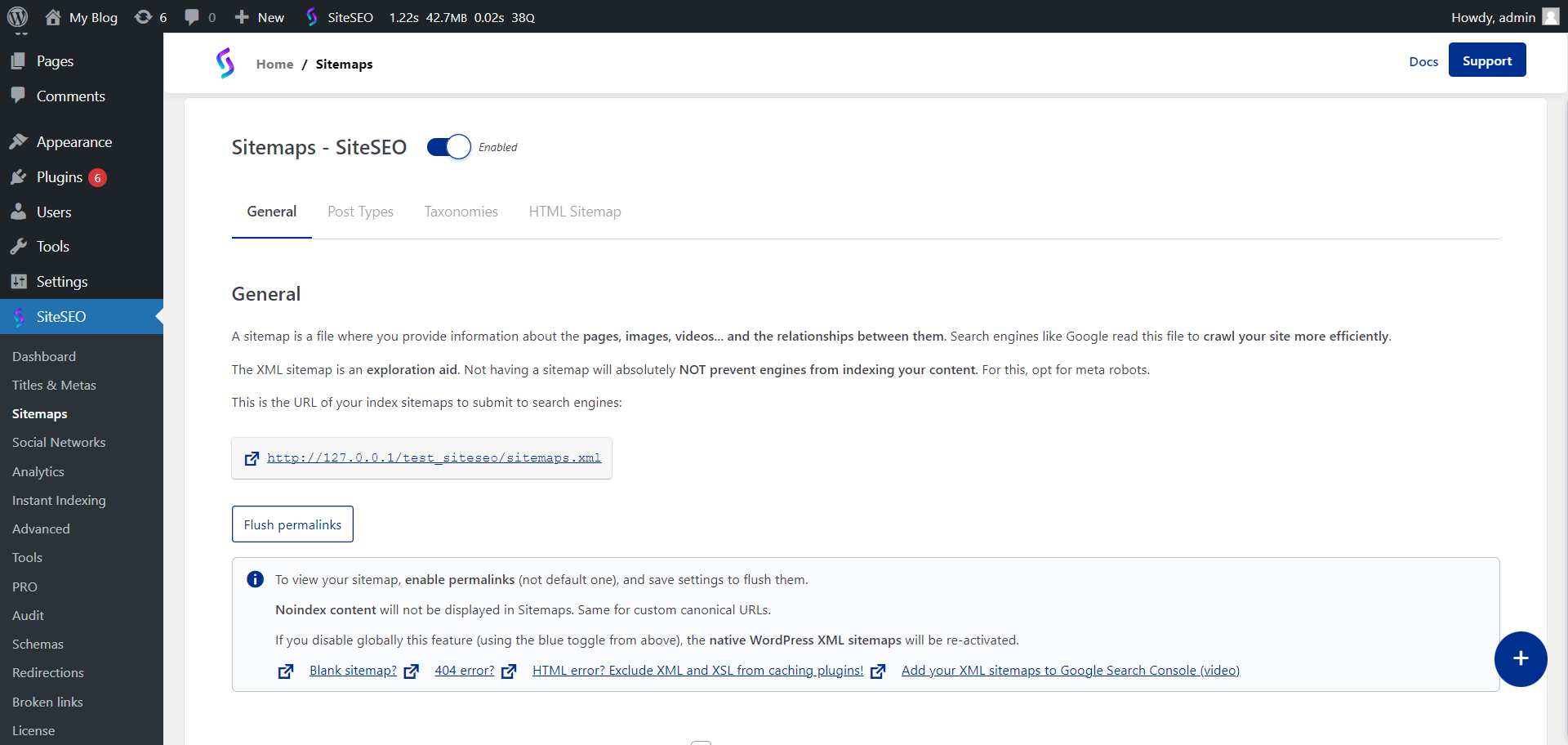 SiteSEO sitemap