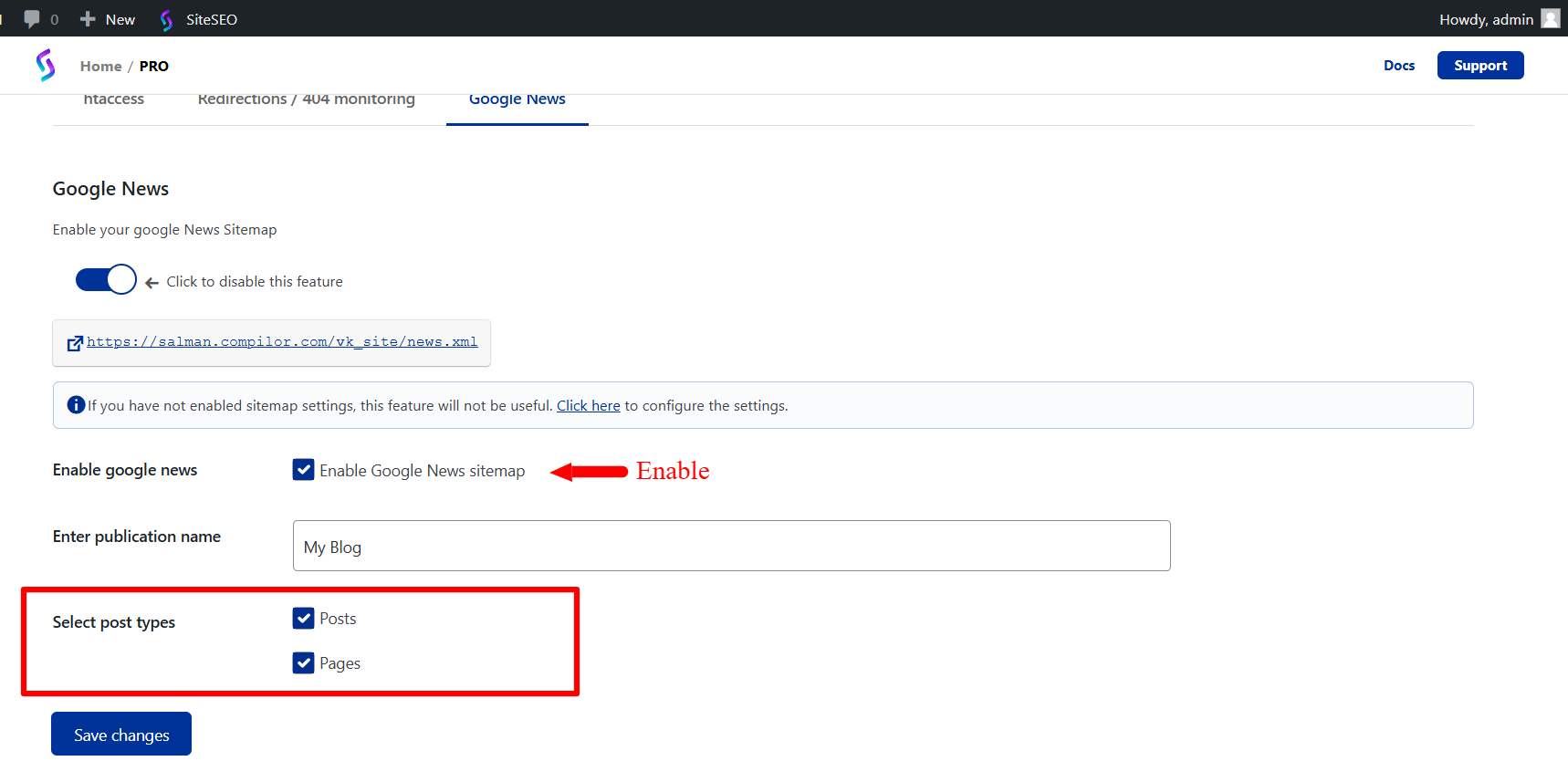 Configure-google-news