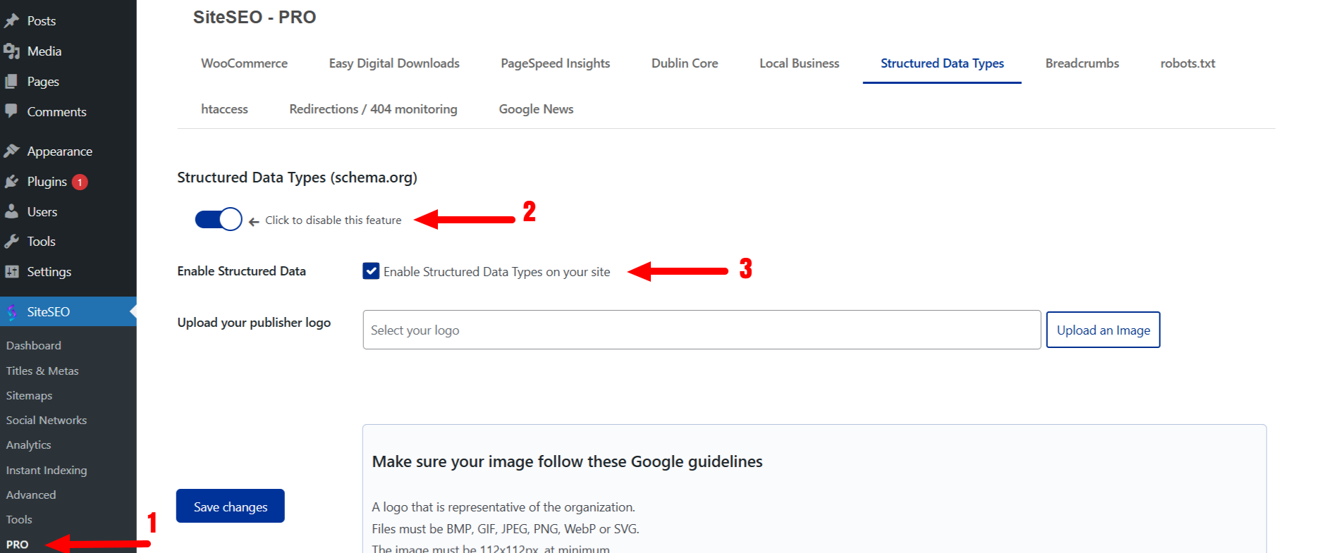 Enable structured data types