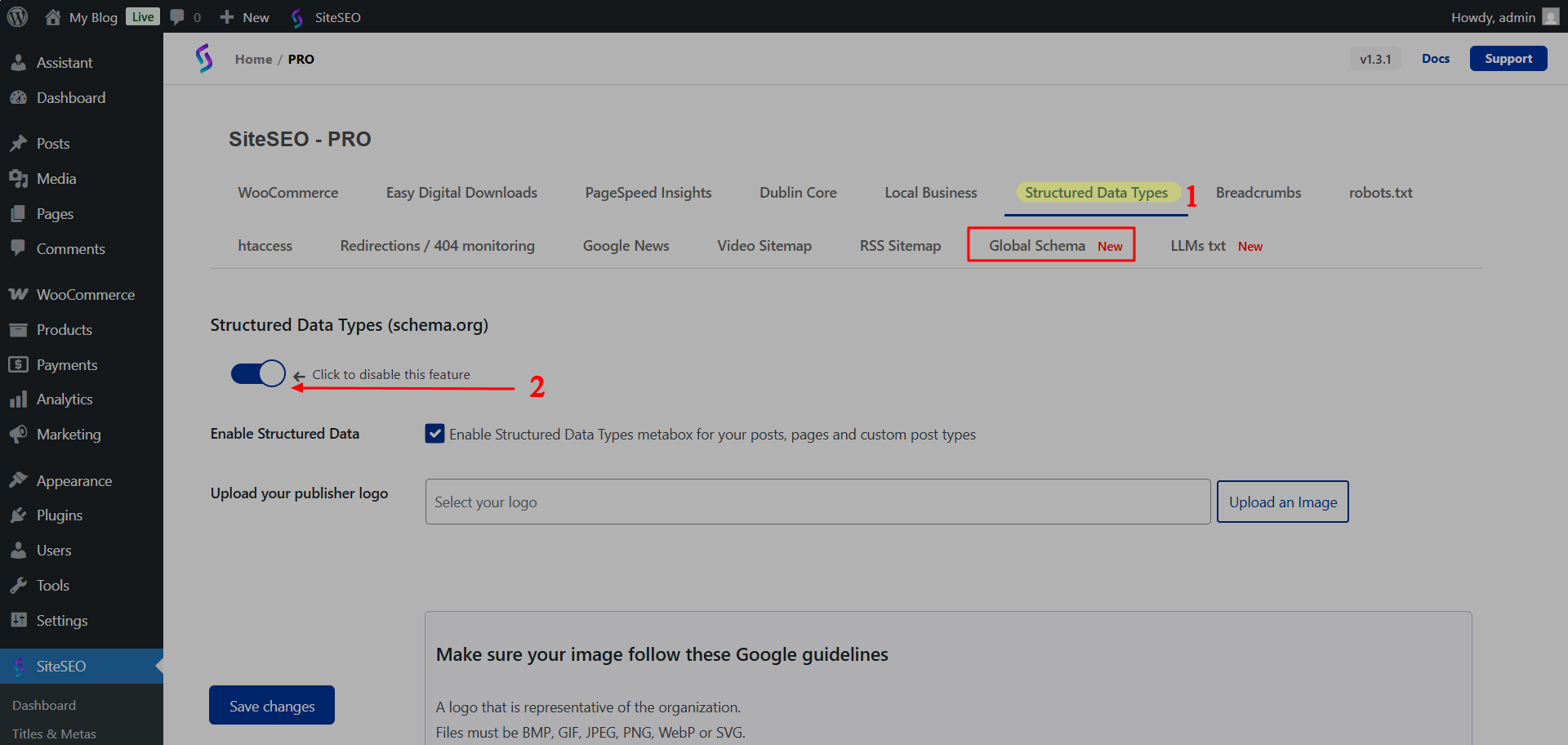 how-enable-global-schema
